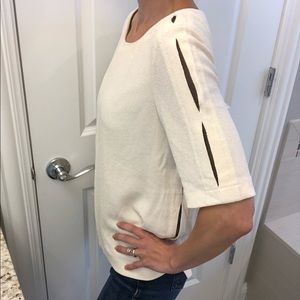 RAG & BONE | Cream top & black mesh top